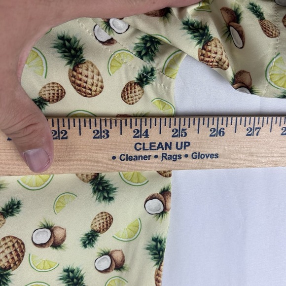 Dixxon Fist Mens XL Pina Colada Coconut‎ Pineapple Lime Hawaiian Button Shirt - Picture 9 of 11